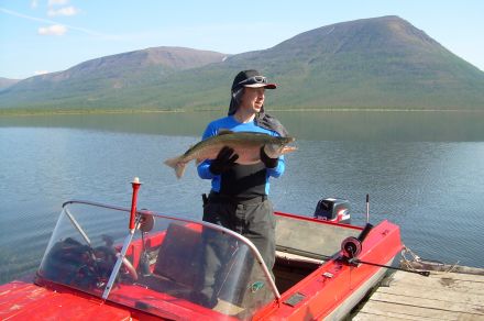 Рыбалка на плато Путорана. Озеро Кета