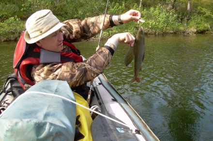 Рыбалка на плато Путорана. Озеро Кета